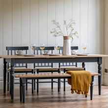 Load image into Gallery viewer, Felix 6-10 Seater Extendable Wooden Dining Table in Deep Navy
