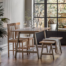 Load image into Gallery viewer, Nala Wooden Trestle Dining Bench in Neutral

