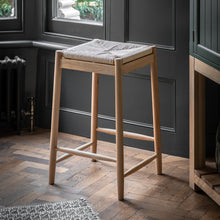 Load image into Gallery viewer, Nala Wooden Rope Stool in Natural
