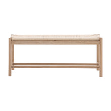 Load image into Gallery viewer, Nala Solid Oak Rope Dining Bench in Natural
