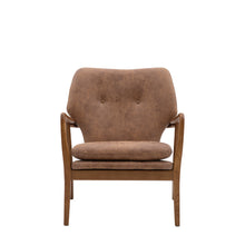 Load image into Gallery viewer, Ffion Leather Armchair in Brown
