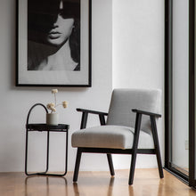 Load image into Gallery viewer, Larson Linen Armchair in Stone
