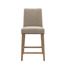 Load image into Gallery viewer, Briley Set of 2 Wooden Bar Stools in Cement Grey
