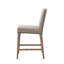 Load image into Gallery viewer, Briley Set of 2 Wooden Bar Stools in Cement Grey
