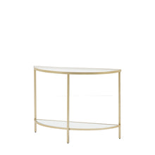 Load image into Gallery viewer, Enya Glass Console Table in Champagne Gold
