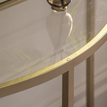 Load image into Gallery viewer, Enya Glass Console Table in Champagne Gold
