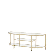 Load image into Gallery viewer, Enya Glass Media Unit in Champagne Gold
