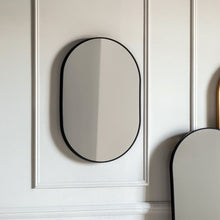 Load image into Gallery viewer, Colleen Oval Mirror in Black
