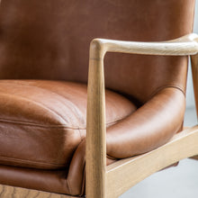 Load image into Gallery viewer, Robin Leather Armchair in Brown
