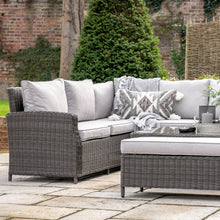 Load image into Gallery viewer, Valencia Outdoor Sofa Dining Set with Rectangular Rising Table in Grey
