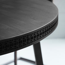 Load image into Gallery viewer, Hayleigh 4 Seater Round Mango Wood Round Dining Table in Black
