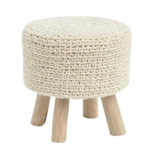 Load image into Gallery viewer, Agda Knitted Stool in Cream
