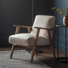 Load image into Gallery viewer, Larson Linen Armchair in Cream
