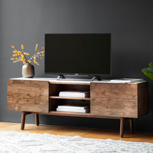 Load image into Gallery viewer, Linnea Wooden Media Unit in Brown
