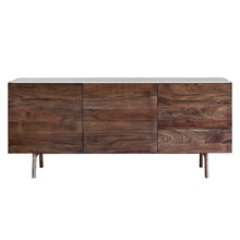 Load image into Gallery viewer, Linnea Dark Wood and Marble Sideboard
