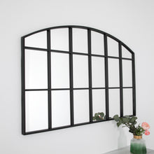 Load image into Gallery viewer, Briony Window Pane Mirror in Black

