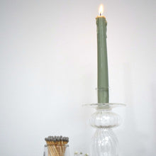 Load image into Gallery viewer, Large Ribbed Glass Candle Stick
