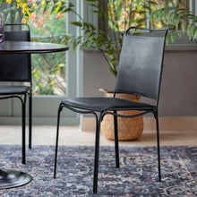 Load image into Gallery viewer, Maura Set of 2 Leather Dining Chairs in Black
