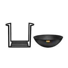 Load image into Gallery viewer, Ivyline Outdoor XL Cast Iron Fire Pit in Black Iron
