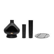 Load image into Gallery viewer, Ivyline Outdoor Fornax Fireplace in Matt Black
