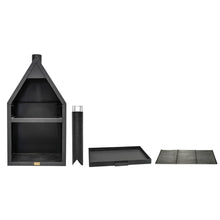Load image into Gallery viewer, Ivyline Outdoor Henley Fireplace Black with Grill Iron
