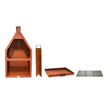 Load image into Gallery viewer, Ivyline Outdoor Henley Fireplace Rust with Grill Iron
