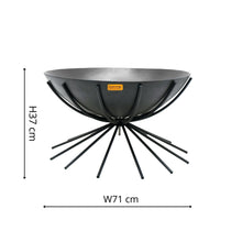 Load image into Gallery viewer, Ivyline Outdoor Metal Dakota Fire Pit in Black
