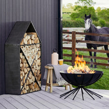 Load image into Gallery viewer, Ivyline Outdoor Metal Dakota Fire Pit in Black
