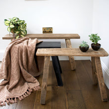 Load image into Gallery viewer, Recycled Teak Wooden Bench in Natural
