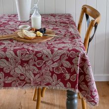 Load image into Gallery viewer, Fig Tree Tablecloth in Ruby
