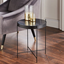 Load image into Gallery viewer, Lilja Marble Side Table in Black
