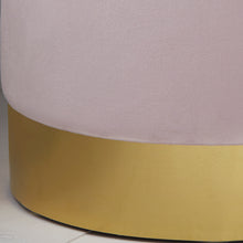Load image into Gallery viewer, Rachelle Pink Velvet Pouffe
