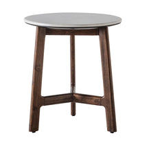 Load image into Gallery viewer, Linnea Round Marble Side Table in Dark Brown
