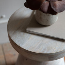 Load image into Gallery viewer, Aaliyah White Wash Side Table in Neutral
