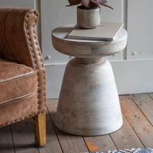 Load image into Gallery viewer, Aaliyah White Wash Side Table in Neutral
