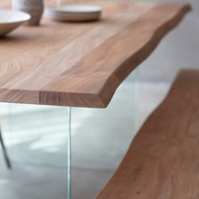 Load image into Gallery viewer, Stephanie 4 Seater Floating Wooden Dining Table in Natural
