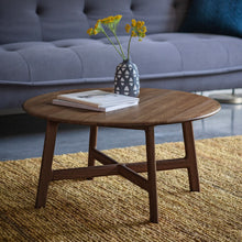Load image into Gallery viewer, Talia Round Oak Coffee Table in Brown

