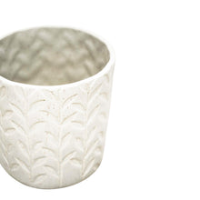 Load image into Gallery viewer, Ivyline Fairford Ivory Speckle Leaf Planter

