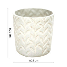 Load image into Gallery viewer, Ivyline Fairford Ivory Speckle Leaf Planter
