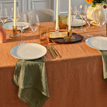 Load image into Gallery viewer, Gracie Set of 2 Eco-Friendly Tablecloths in Tan
