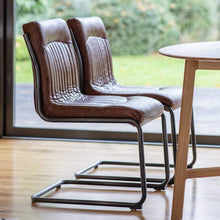 Load image into Gallery viewer, Leia Leather Office Chair in Vintage Brown
