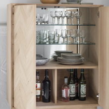 Load image into Gallery viewer, Odette Tall Oak Drinks Cabinet in Natural 
