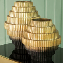 Load image into Gallery viewer, Amalia Vase in Gold And Black
