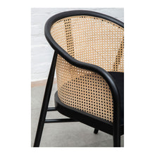 Load image into Gallery viewer, Ola Curved Cane Chair in Black
