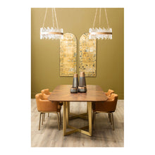 Load image into Gallery viewer, Isabelle 6 Seater Rectangular Walnut Dining Table in Gold
